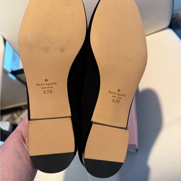 Kate Spade Black Suede Claudia Flats 8.5 New in Box - Picture 7 of 8